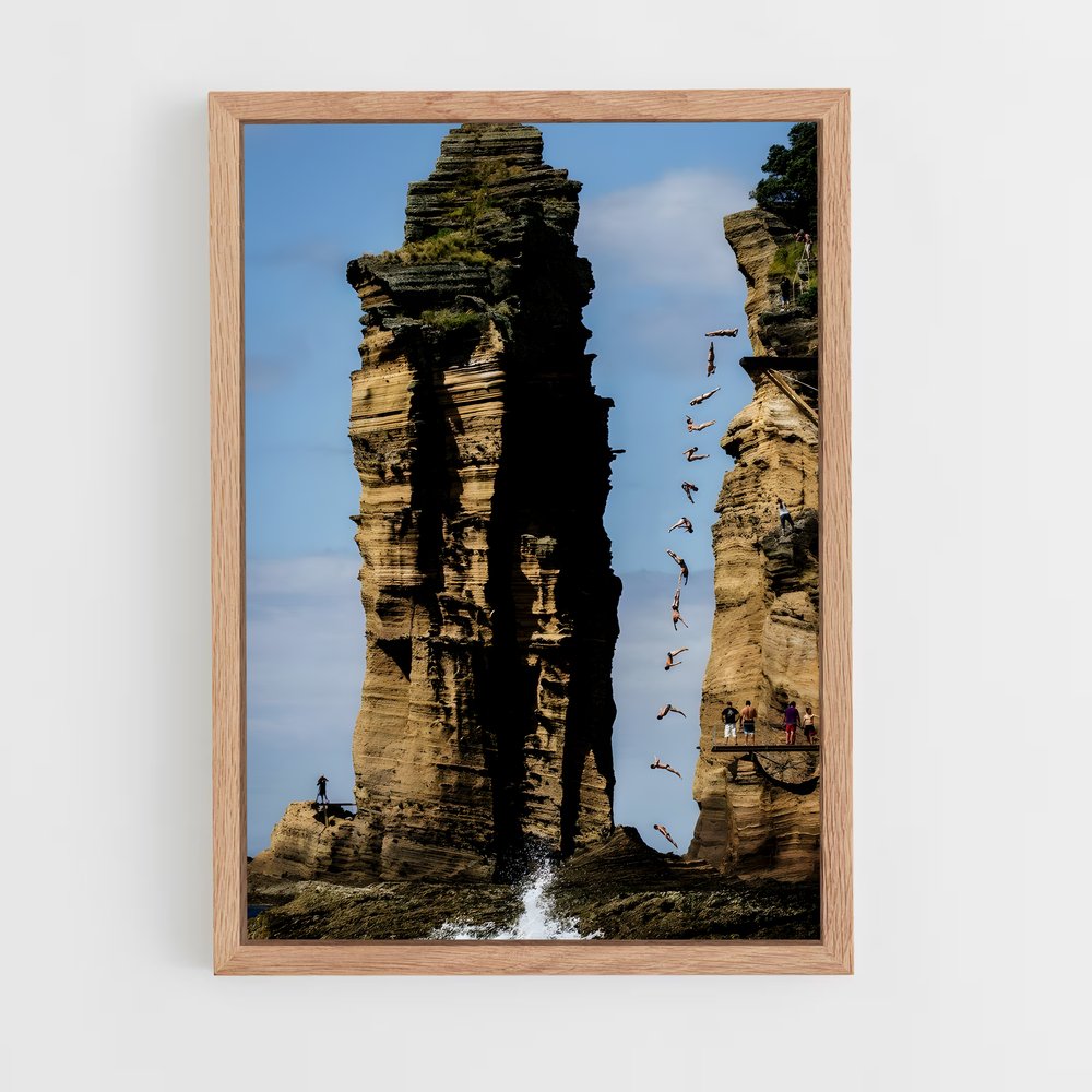 Poster Saut en Flamme – affiche Plongeon de falaise (vue 4)
